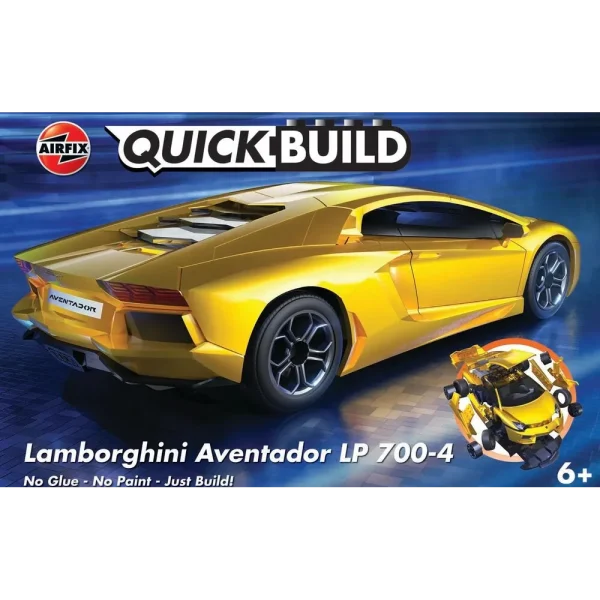 Airfix - QUICKBUILD Lamborghini Aventador - Yellow - J6026