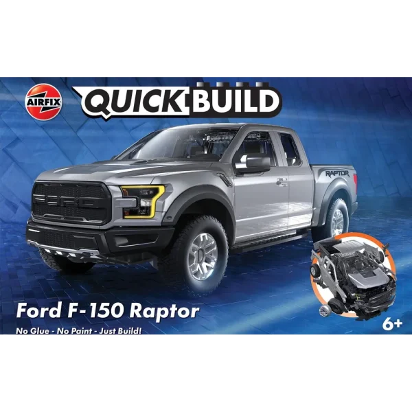 Airfix - QUICKBUILD Ford F-150 Raptor - Grey - J6053