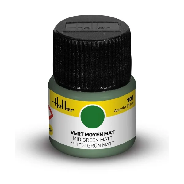 1709101 Heller - Acrylic Colour 101 Mid Green Matt - 9101