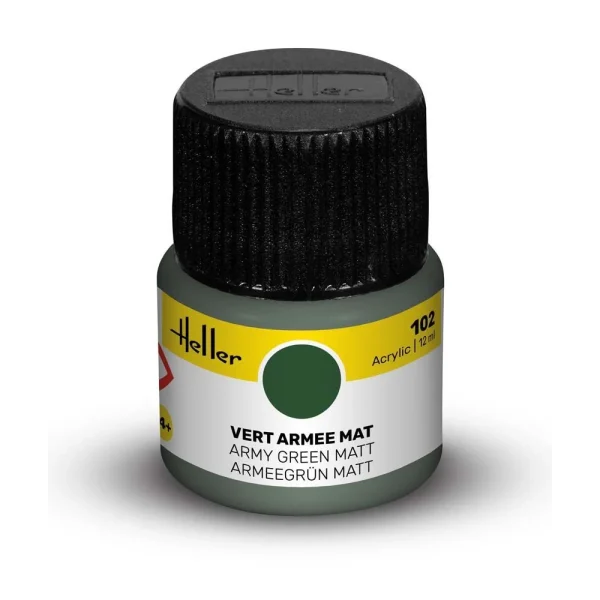 1709102 Heller - Acrylic Colour 102 Army Green Matt - 9102