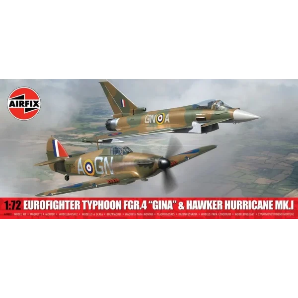 Airfix - Twin Pack - Eurofighter Typhoon FGR.4 (GINA) + Hawker Hurricane Mk.I - A40002