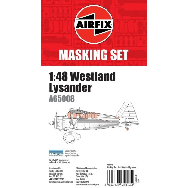 Airfix - Masking Set - Westland Lysander - A65008