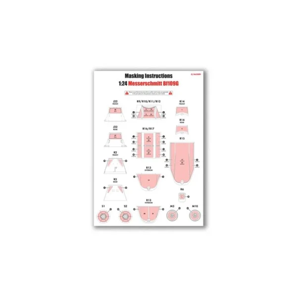 3129060251-1 Airfix - Masking Set Messerschmitt Bf109G-5/G-6 - A65009