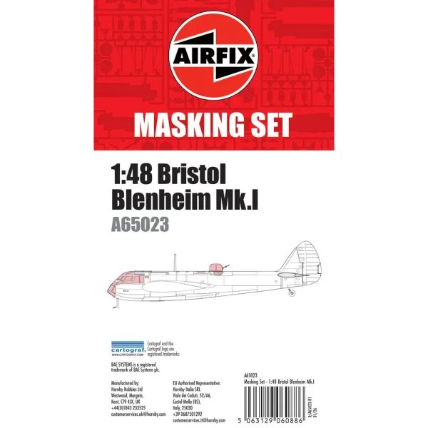 Airfix - Masking Set - Bristol Blenheim Mk.I - A65023