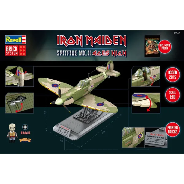 4009800962-1 Revell - Iron Maiden Spitfire MK.II Aces High - Brick System - 00962