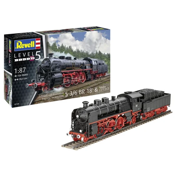 Revell - Schnellzuglokomotive S3/6 BR18(5) mit Tender 2‘2’T - 02168