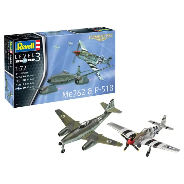 4009803711 Revell - Combat Set Me262 & P-51B - 03711