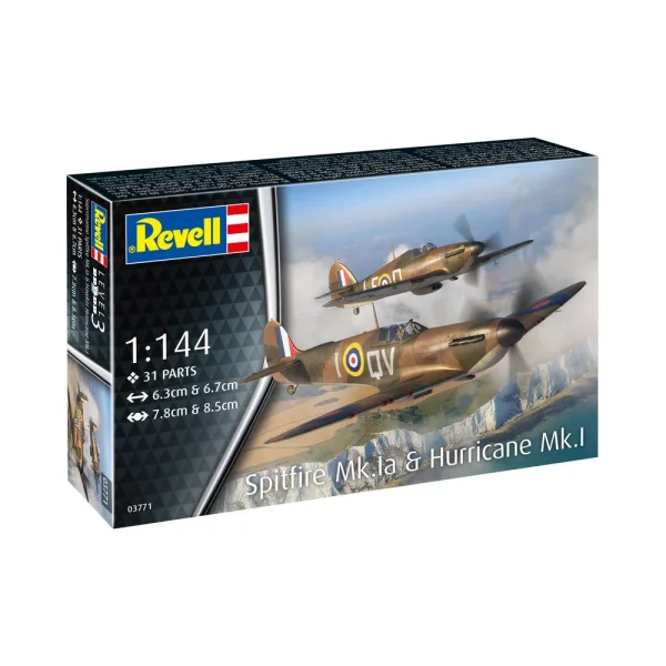 4009803771-2 Revell - Supermarine Spitfire Mk.Ia & Hawker Hurricane Mk.I - 03771