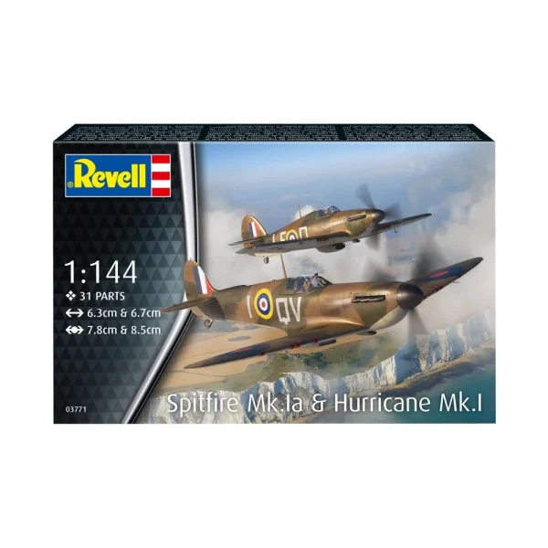 4009803771-3 Revell - Supermarine Spitfire Mk.Ia & Hawker Hurricane Mk.I - 03771