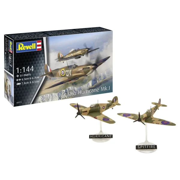 4009803771 Revell - Supermarine Spitfire Mk.Ia & Hawker Hurricane Mk.I - 03771