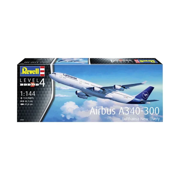 4009803803-10 Revell - A340-300 Lufthansa New Livery - 03803