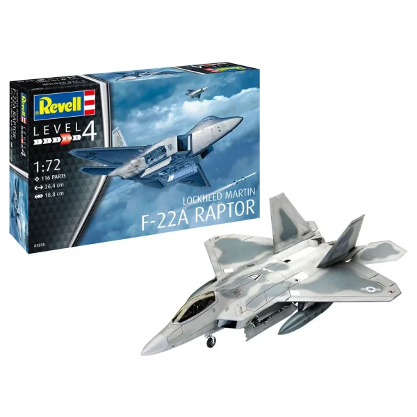 4009803858 Revell - Lockheed Martin F-22A Raptor - 03858