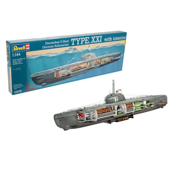 4009805078 Revell - U-Boot Typ XXI U 2540 &Interieur - 05078