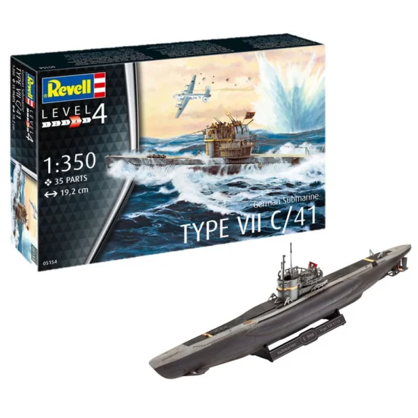 4009805154 Revell - German Submarine Type VII C/41 - 05154