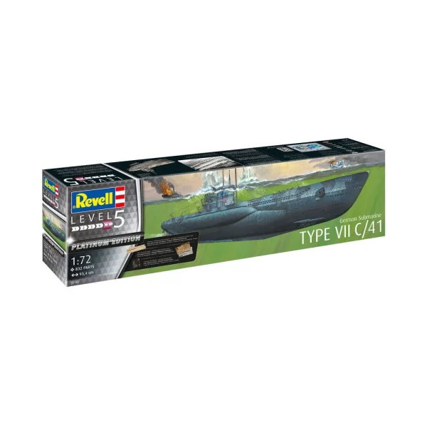 4009805163-10 Revell - German Submarine Type VII C/41 - 05163