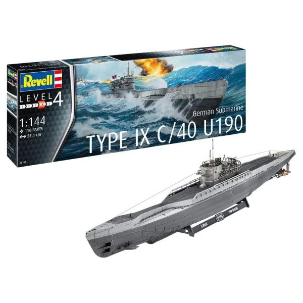 4009805167 Revell - German Submarine Type IX C/40 (U190) - 5167