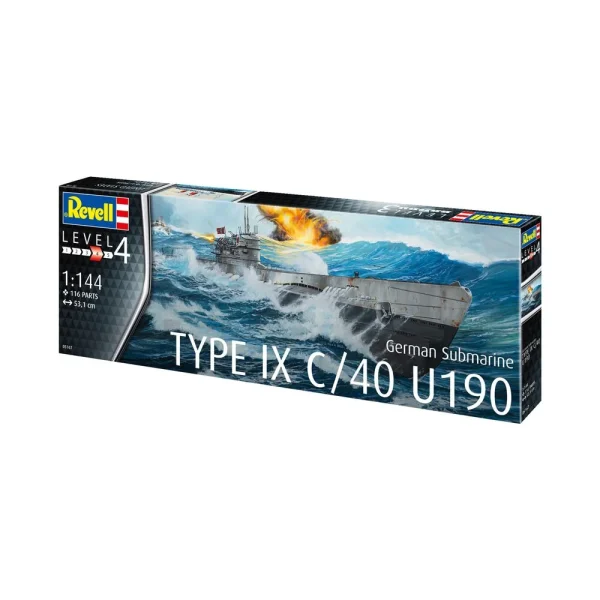 4009805167-8 Revell - German Submarine Type IX C/40 (U190) - 5167