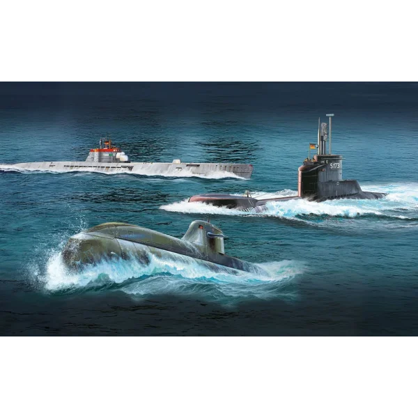 4009805186-13 Revell - 70 Jahre Bundeswehr:Wilhelm Bauer,Type 206A,Class2 - 05186