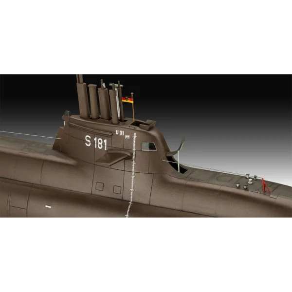4009805186-5 Revell - 70 Jahre Bundeswehr:Wilhelm Bauer,Type 206A,Class2 - 05186
