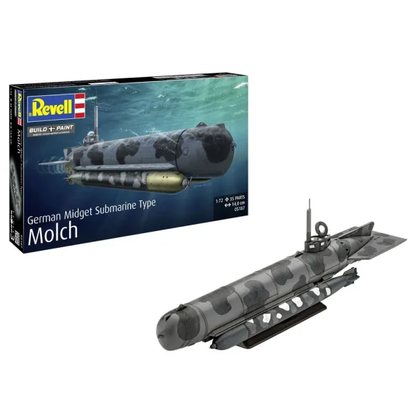 4009805187 Revell - German Midget Submarine Type Molch - 05187