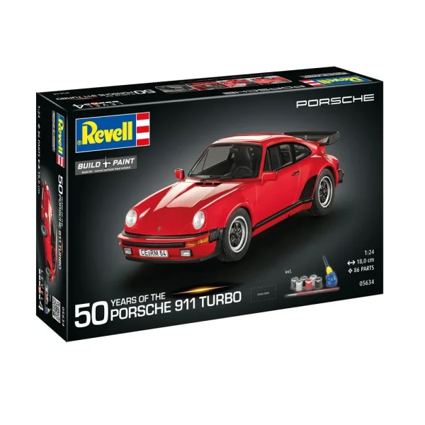 4009805634-11 Revell - Geschenkset Porsche 911 Turbo 50th Anniversary - 05634