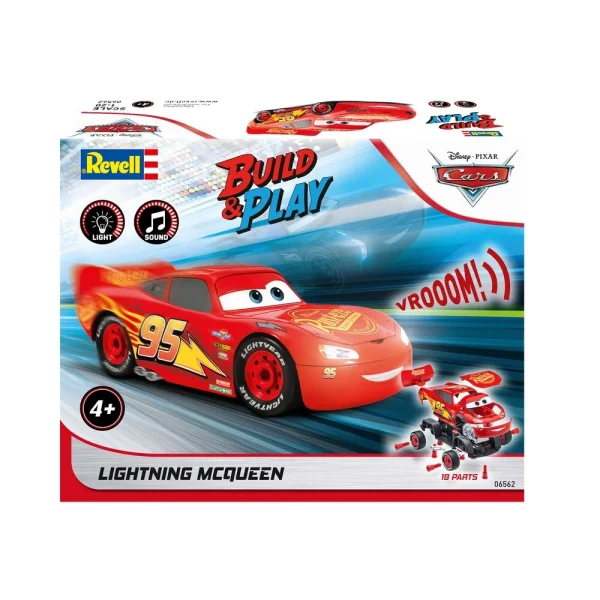 4009806562-13 Revell - Lightning McQueen Disney-Cars Auto mit Licht&Sound - 06562