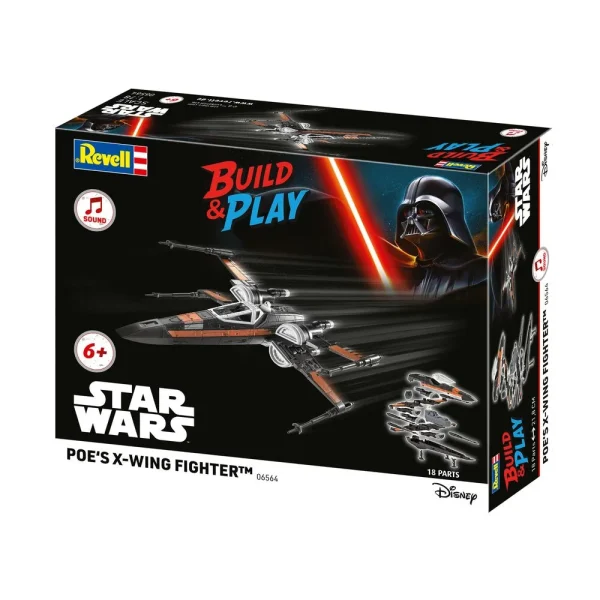 4009806564-10 Revell - Poe's X-Wing Fighter (w/Sound): Build & Play - 06564
