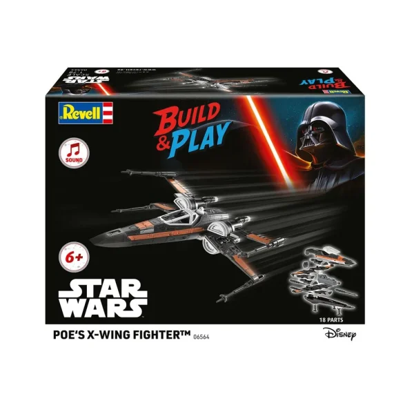 4009806564-9 Revell - Poe's X-Wing Fighter (w/Sound): Build & Play - 06564