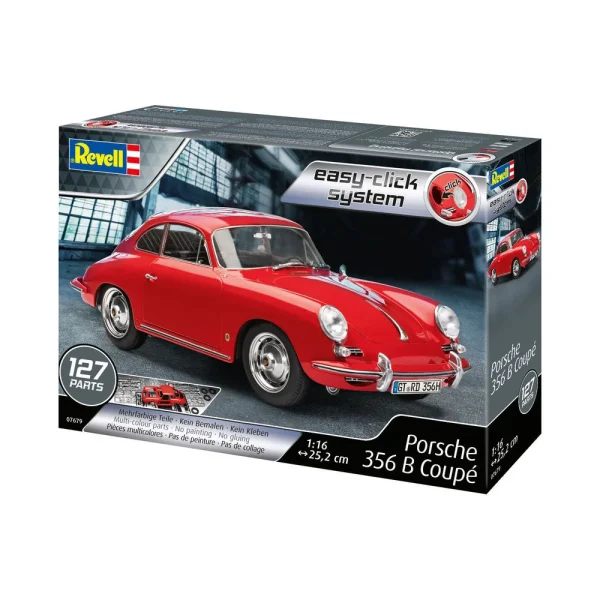 4009807679-10 Revell - Porsche 356B Coupé -75 Years Plastic Modelbuilding - 07679