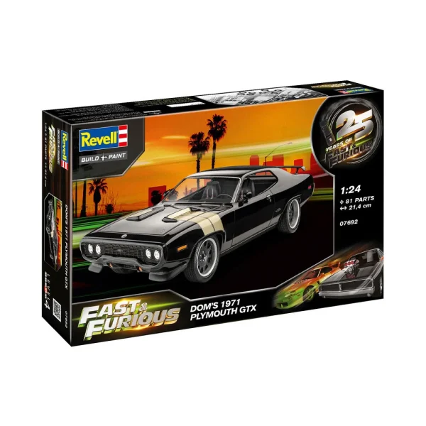4009807692-10 Revell - Fast & Furious - Dominic's 1971 Plymouth GTX - 7692