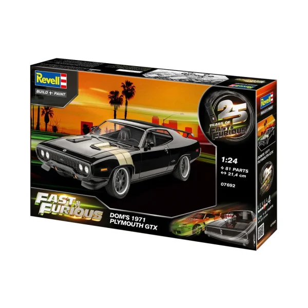 4009807692-12 Revell - Fast & Furious - Dominic's 1971 Plymouth GTX - 7692
