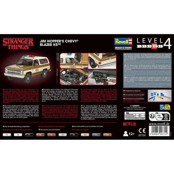 4009807724-12 Revell - Stranger Things 1985 Chevrolet K5 Blazer - 07724