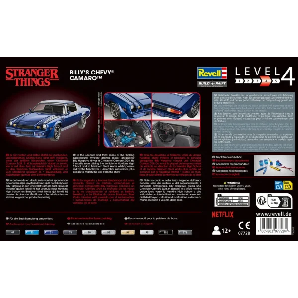 4009807728-12 Revell - Stranger Things Chevy Camaro Z/28 - 07728