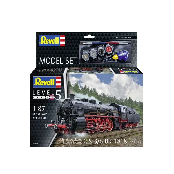 4009862168-2 Revell - Model Set Schnellzuglokomotive S3/6 BR18mit Tender - 62168