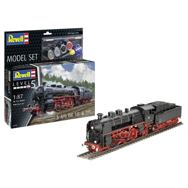 Revell - Model Set Schnellzuglokomotive S3/6 BR18mit Tender - 62168