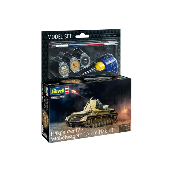 4009863363-1 Revell - Model Set Flakpanzer IV Möbelwagen 3.7cm Flak - 63363