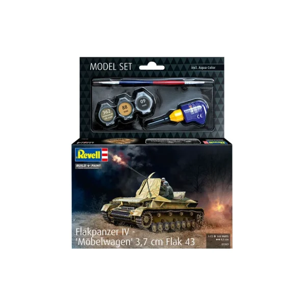 4009863363-2 Revell - Model Set Flakpanzer IV Möbelwagen 3.7cm Flak - 63363