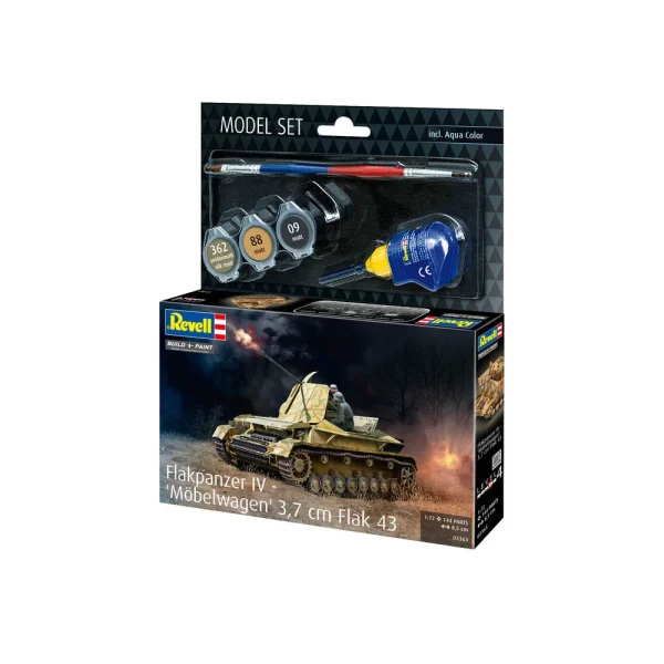4009863363-3 Revell - Model Set Flakpanzer IV Möbelwagen 3.7cm Flak - 63363