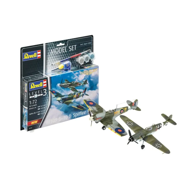 4009863710 Revell - Model Set Combat Set Bf109G-10 & - 63710