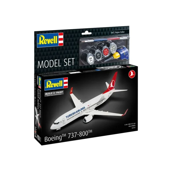 4009863772-1 Revell - Model Set Boeing 737-800 Turkish Airlines - 63772