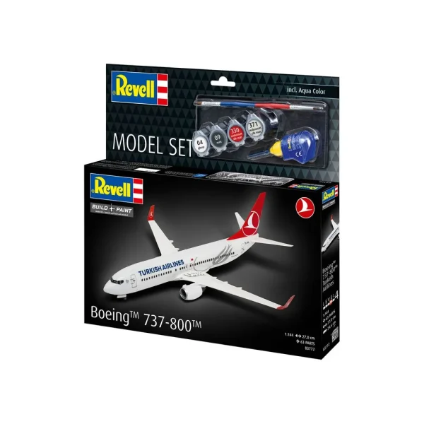 4009863772-3 Revell - Model Set Boeing 737-800 Turkish Airlines - 63772