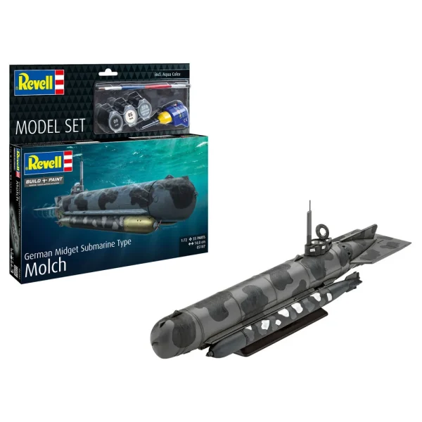 4009865187 Revell - Model Set German Midget Submarine Type Molch - 65187