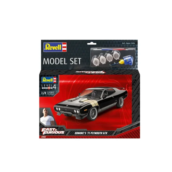 4009867692-8 Revell - Model Set F&F Dominics 1971 Plymouth GTX - 67692