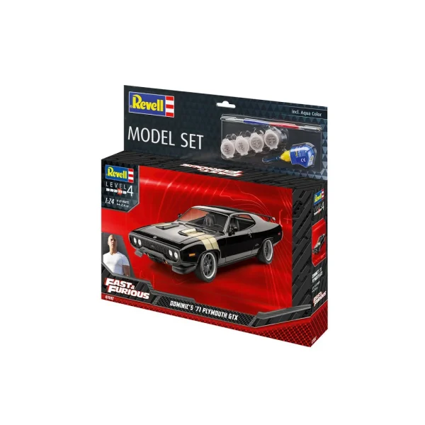 4009867692-9 Revell - Model Set F&F Dominics 1971 Plymouth GTX - 67692