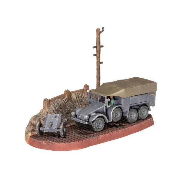 4009873344-2 Revell - Starter Kit Krupp Protze KFZ 69 with 3,7cm Pak - 73344