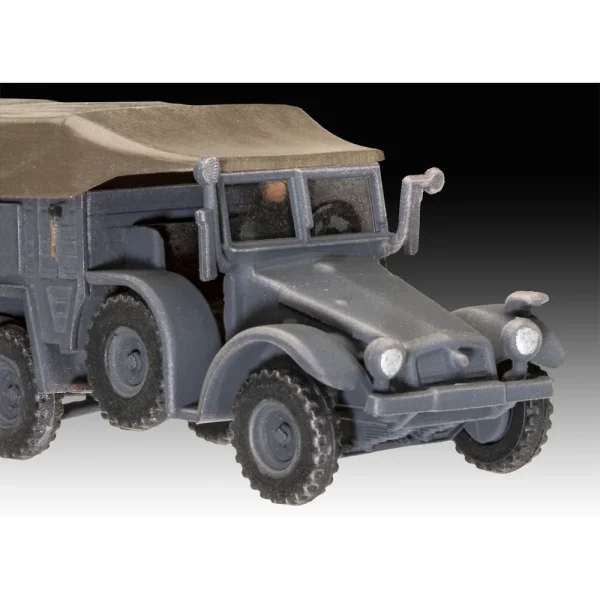 4009873344-3 Revell - Starter Kit Krupp Protze KFZ 69 with 3,7cm Pak - 73344