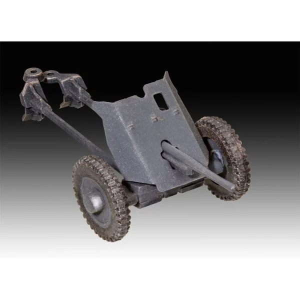 4009873344-4 Revell - Starter Kit Krupp Protze KFZ 69 with 3,7cm Pak - 73344