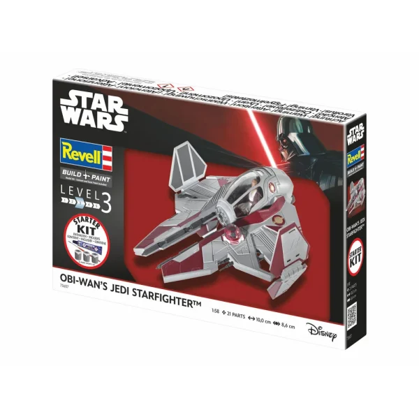 4009873607-4 Revell - Starter Kit Obi-Wan's Starfighter - 73607