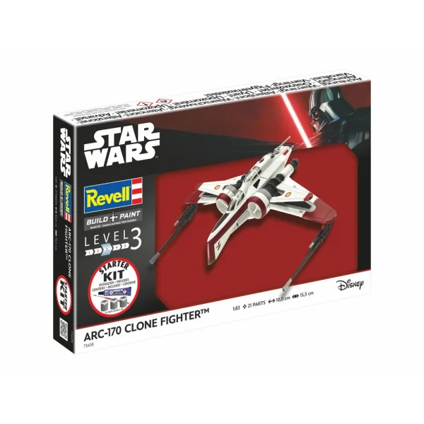 4009873608-4 Revell - Starter Kit ARC-170 Fighter - 73608