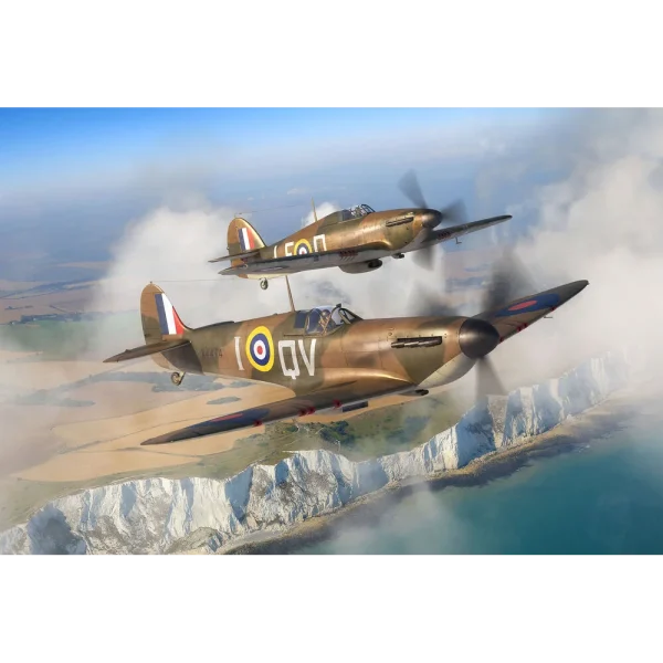 4009873771-17 Revell - Starter Kit Spitfire Mk.Ia & Hurricane Mk.I - 73771